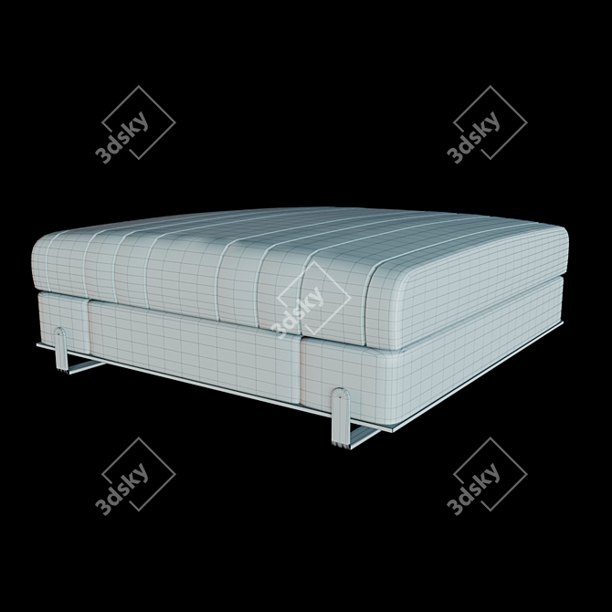 Capitol Grand Art Deco Ottoman 3D model image 2