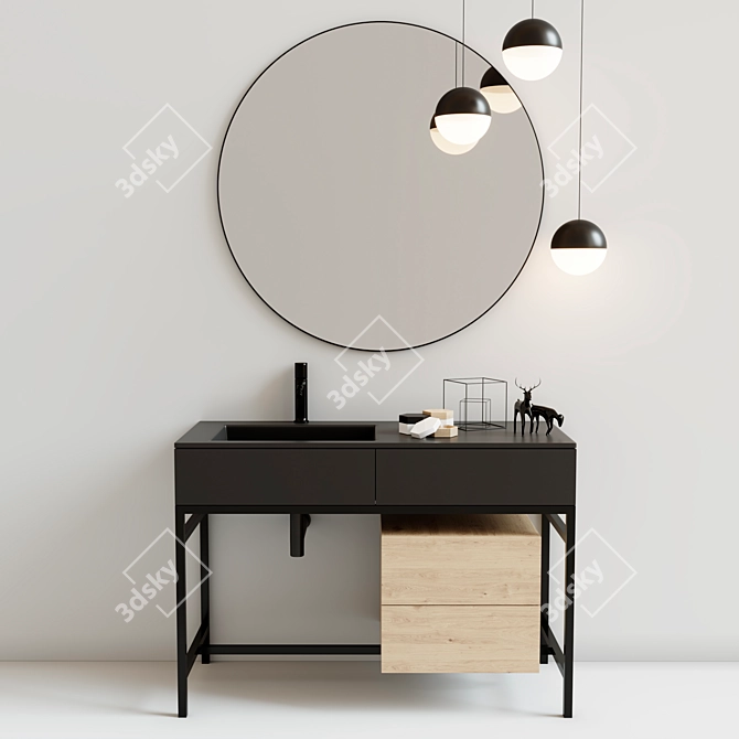 Elegant Milano - Stylish Vanity 3D model image 1