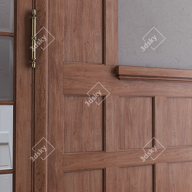 Modern Wood Wall Paneling 3D model image 2