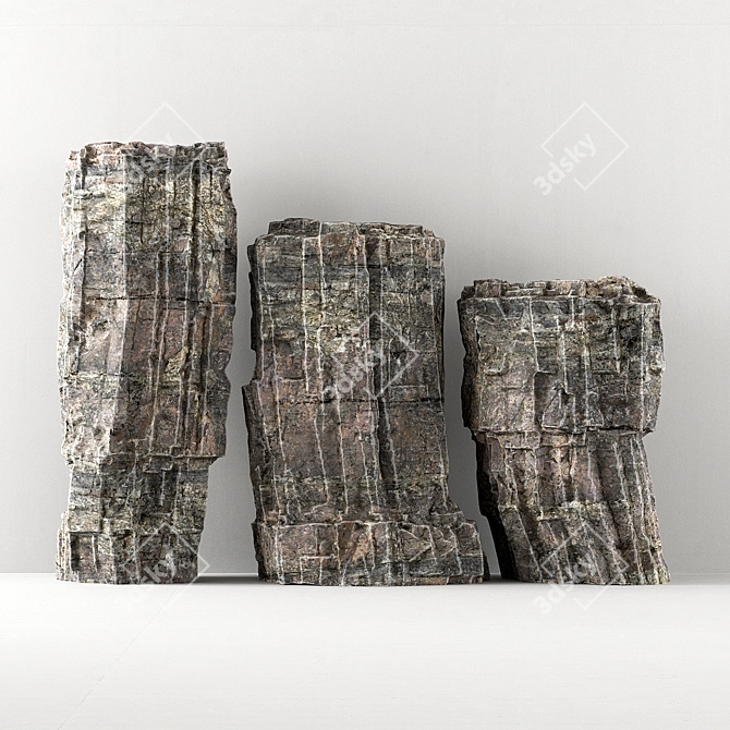 Granite Cliff 3D Model 3D model image 2