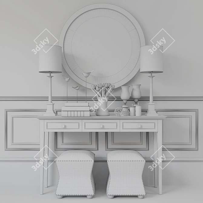 Elegant Home Decor Set 3D model image 3