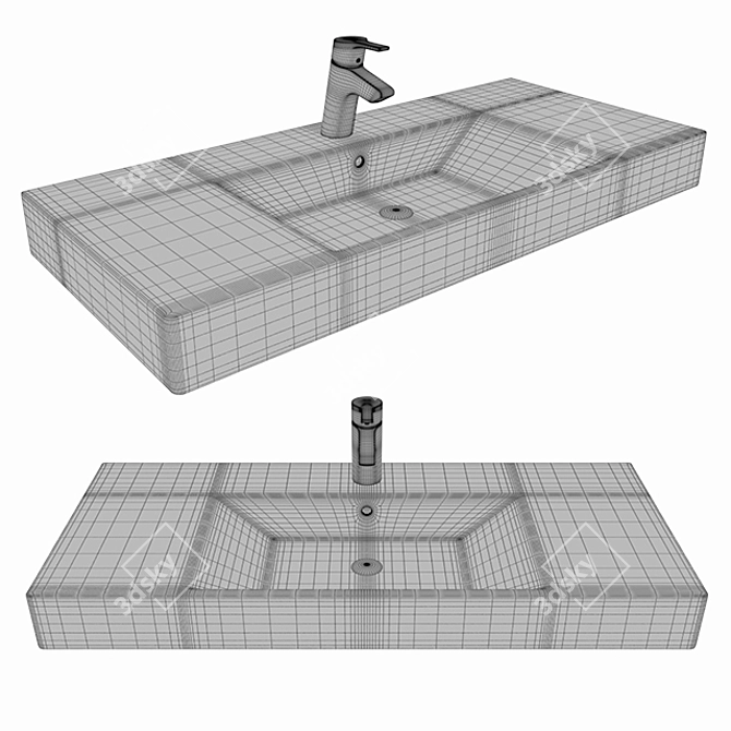 Strada - Modern, High-Quality 3D Bathroom Fixture 3D model image 3