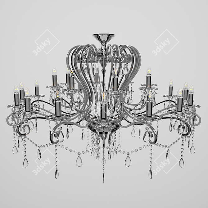 Elegant Chiaro Chandelier: Susanna Collection 3D model image 1