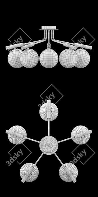 Title: Freya Paolina Ceiling Light 3D model image 3