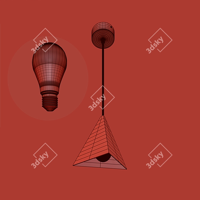 Luminex 7405 Pendant Lamp Set 3D model image 2