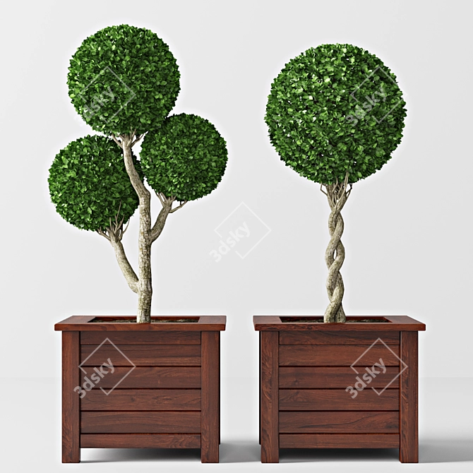 Decorative Plant Set - 70cm 3D model image 1