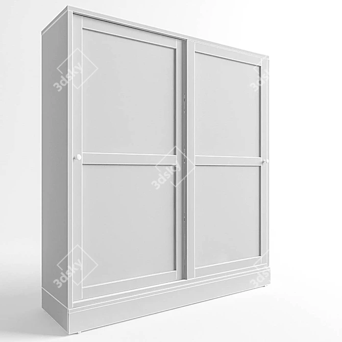 HAVSTA Showcase with Base: Gray & Dark Brown, 121x134x37 cm 3D model image 3