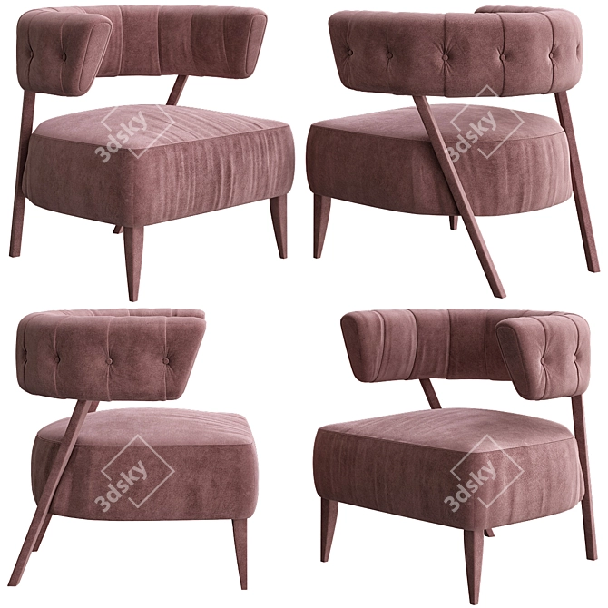 Munna Aileen: Elegant Armchair 3D model image 1