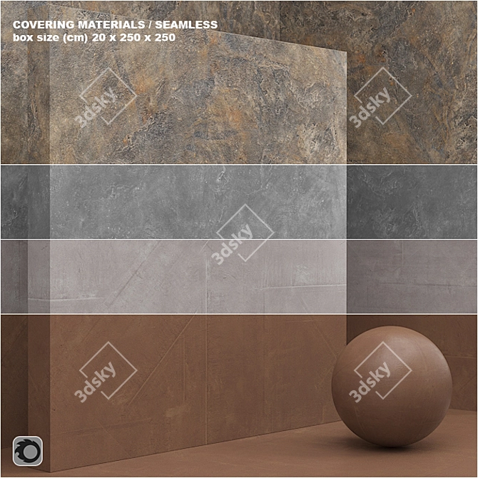 Product Title: Seamless Coating & Plaster Set 3D model image 1