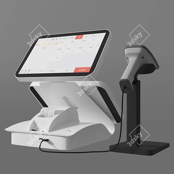 Internet-inspired Cashier 3D model image 1