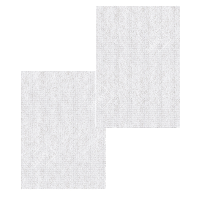 Neo Black Wedgwood Intaglio Wool Rug 3D model image 2