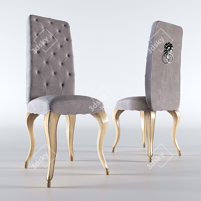 Dialma Brown Oak Chair 3D model image 1