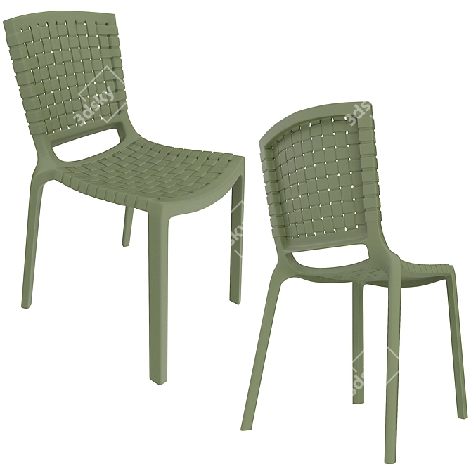 Tatami Chair: Lightweight, Durable, Outdoor 3D model image 2