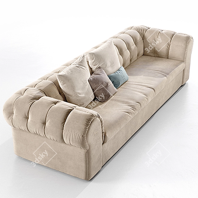 Cassoni Bold Sofa: Italian Luxury 3D model image 1