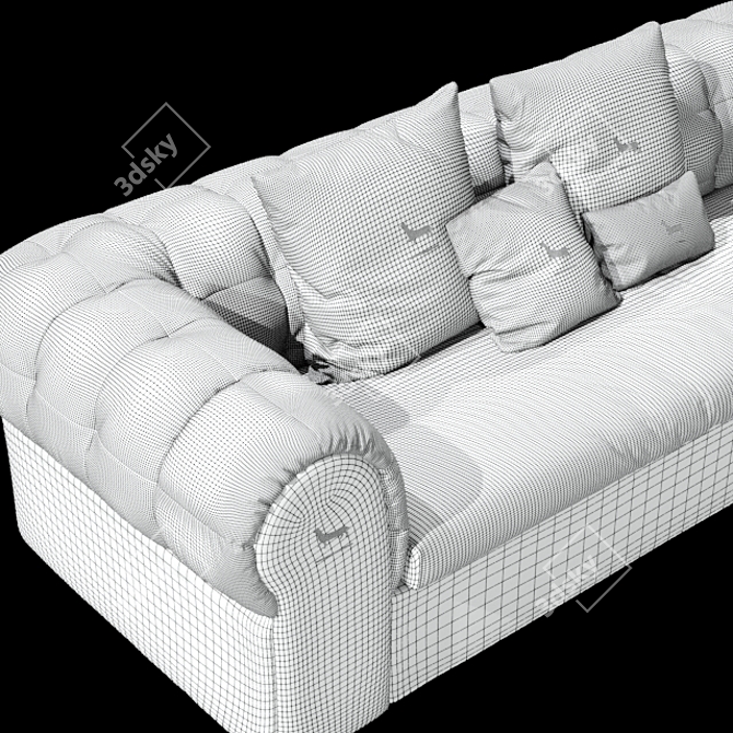 Cassoni Bold Sofa: Italian Luxury 3D model image 3