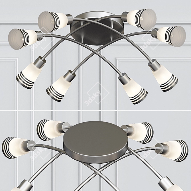 Jenna Gold Chandelier: Evrosvet 90096-8 3D model image 1