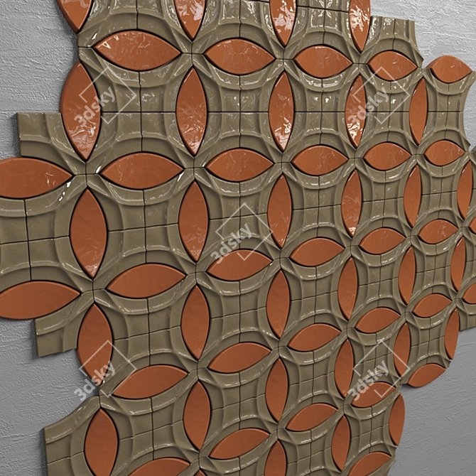 Algol: Handcrafted Tile with Classic Design 3D model image 2