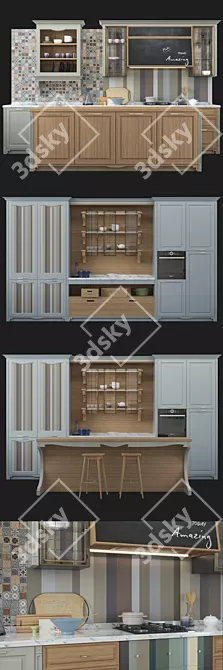  Elegant Italian Kitchen: Aster Cucine Portrait 3D model image 2