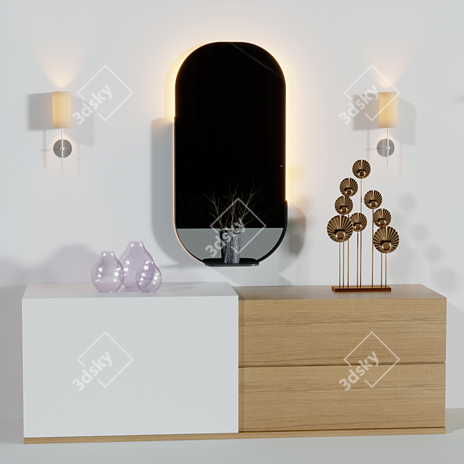 Elegant Frida Sideboard by Lazzoni 3D model image 1