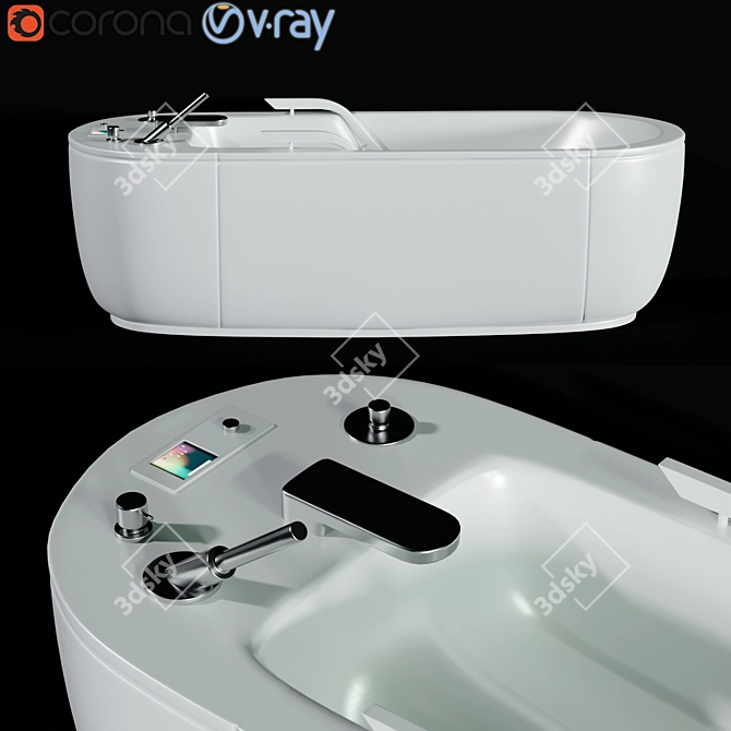 Caracalla Medical Tub: Luxurious & Functional 3D model image 1