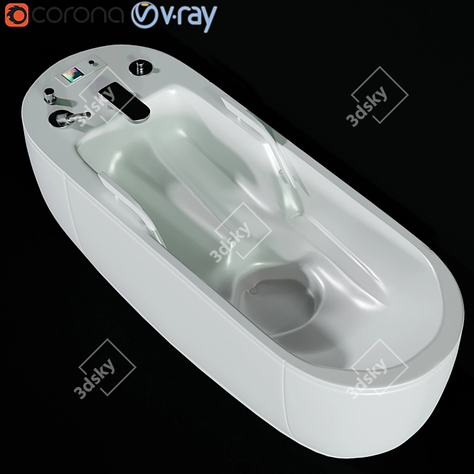 Caracalla Medical Tub: Luxurious & Functional 3D model image 2