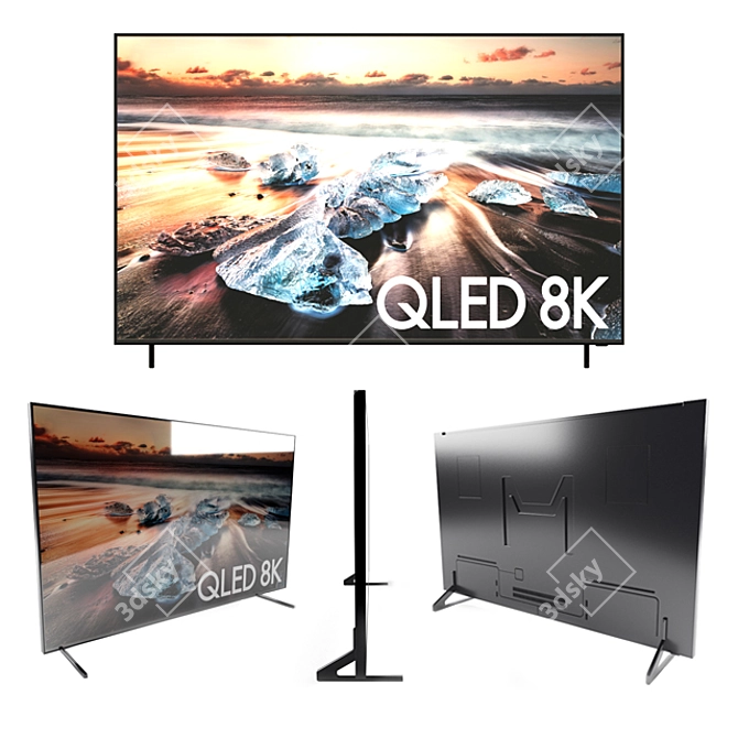 Sleek Samsung TV with V-Ray 3D model image 1