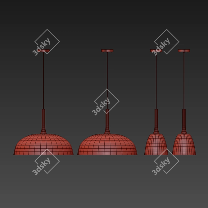 Nordic Pendant Lights: Elegant Illumination 3D model image 2