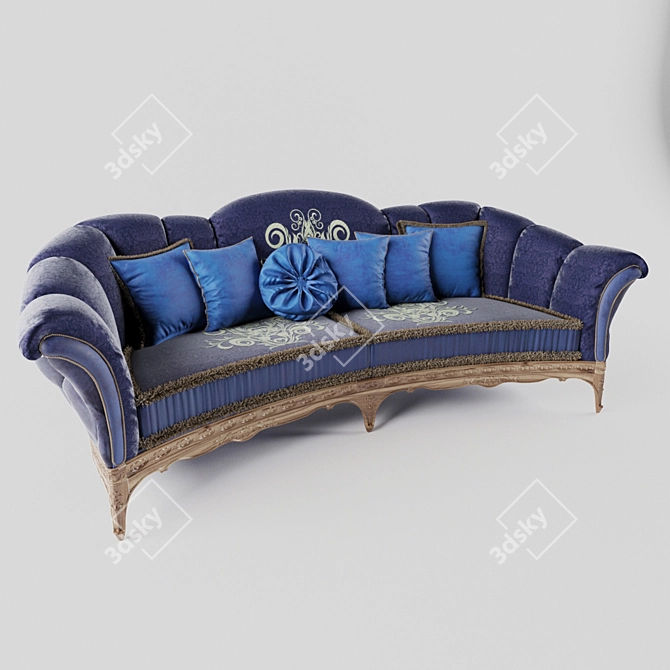 Classic Diamond Sofa by CIS Salotti 3D model image 1