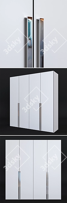 Minimalist Line Wardrobe 3D model image 2