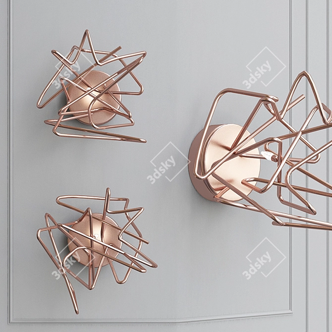 Elegant Simplicity: TERZANI DOODLE Wall Lamp 3D model image 1