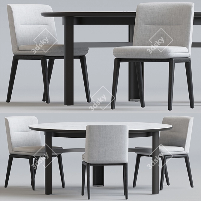 Minimalist Lance Chair Set 3D model image 1