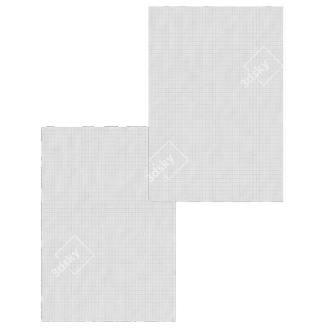 Maricopa Green Kelim Modern Rug 3D model image 2