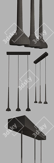 Toronto Metal Pendant Light - Stylish and Modern 3D model image 3