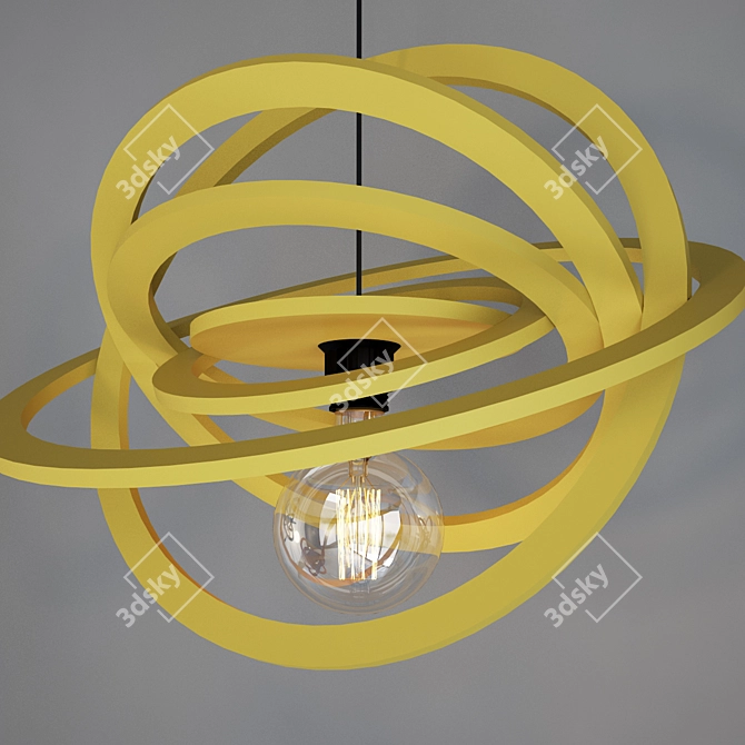 Revolutionary Circle Suspension Lights 3D model image 3