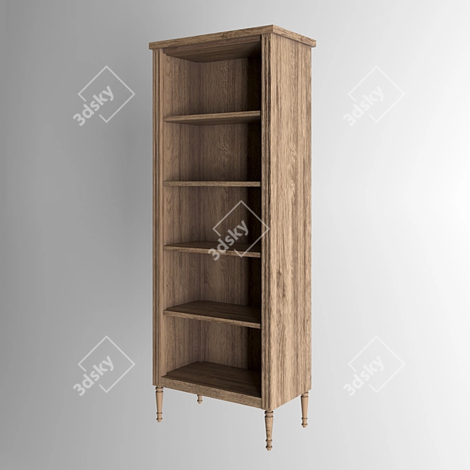 Marcelle Open Bookcase - Stylish and Spacious 3D model image 2