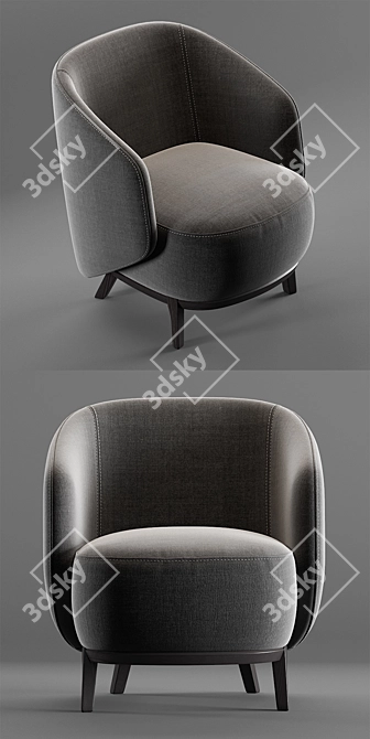 Bosc Concha Armchair | Elegant and Comfortable 3D model image 2