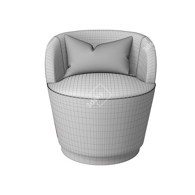 Monk Armchair: Comfort in Style 3D model image 2