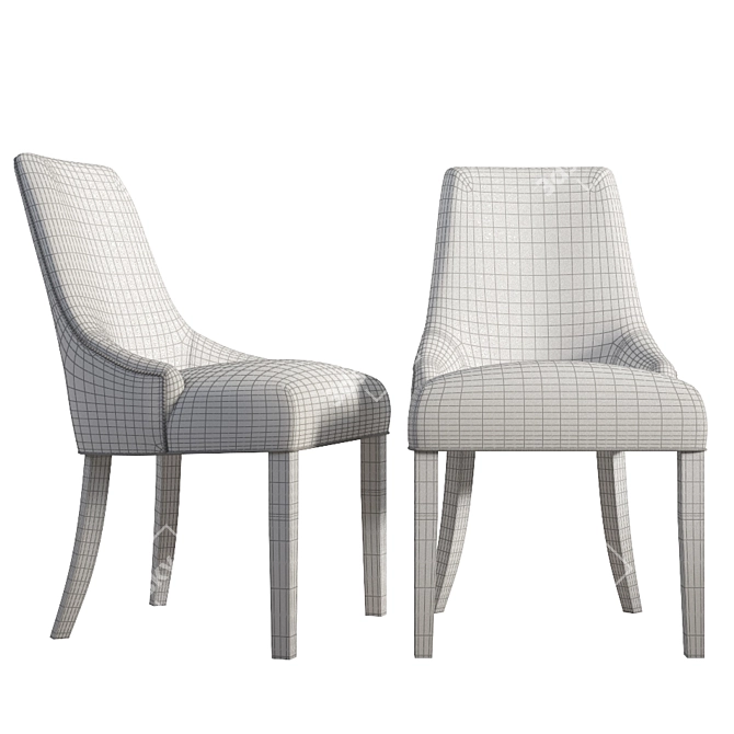 Preston Velvet Chair: Versatile Elegance for Any Space 3D model image 2