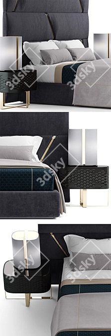 Stylish Dream Bed 3D model image 2