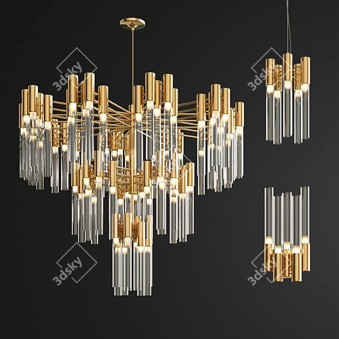 Opulent Burj Light Collection 3D model image 1