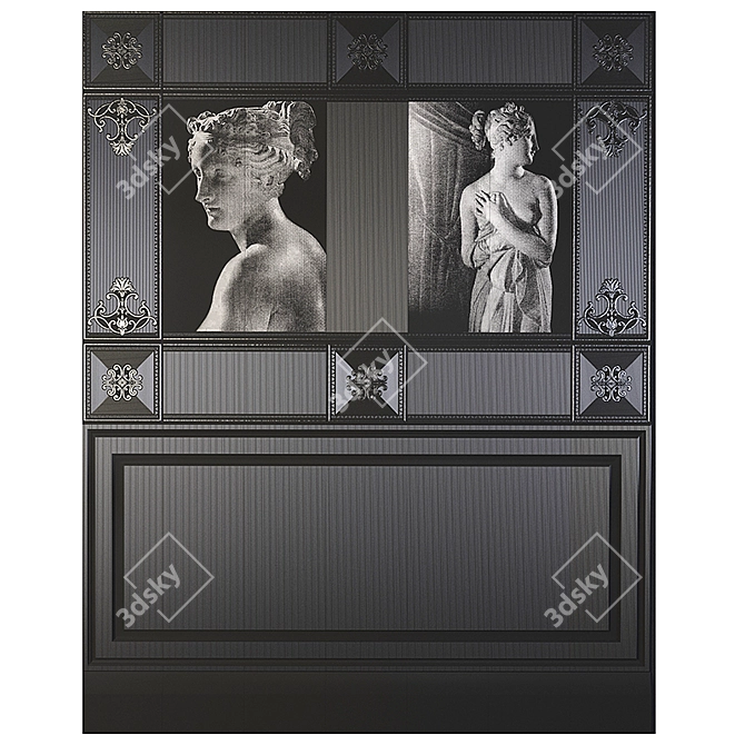 Ermitage Impero Nero Wall Tiles - Luxurious and Versatile 3D model image 1