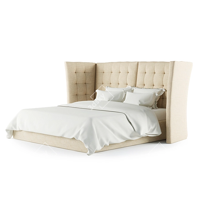 Elegant Felice Bed 180 3D model image 1