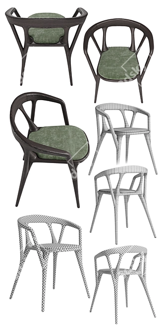 Savanna Modern Dining Chair 3D model image 2
