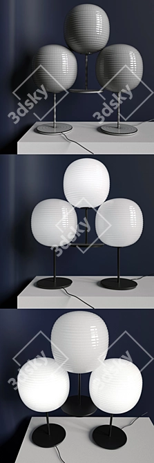 Ethereal Glow Lantern Table Lamp 3D model image 3