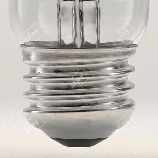 Classic Incandescent Light Bulb - Detailed 3D Model for Lamps & Decorative Fixtures 3D model image 2
