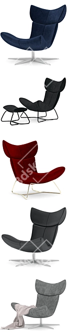 Modern Imola Armchair: Sleek Design 3D model image 2