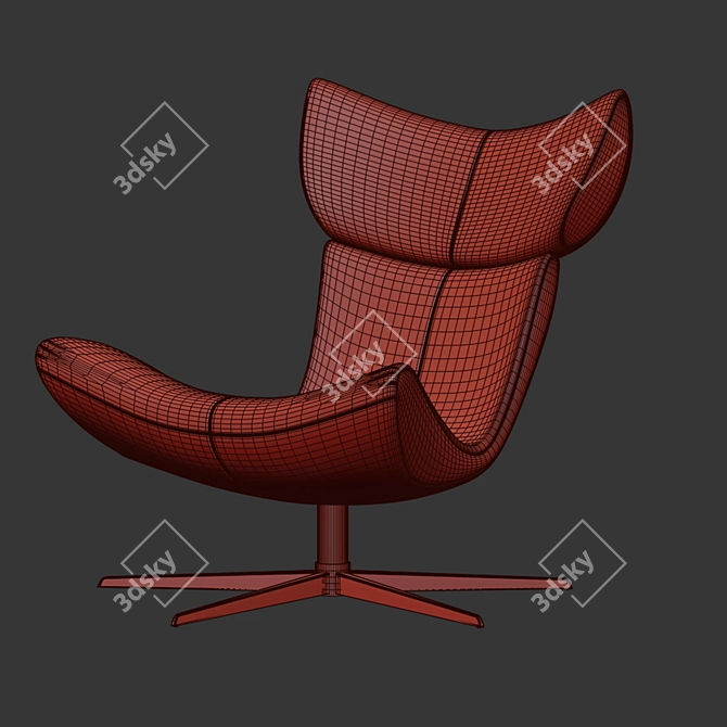 Modern Imola Armchair: Sleek Design 3D model image 3