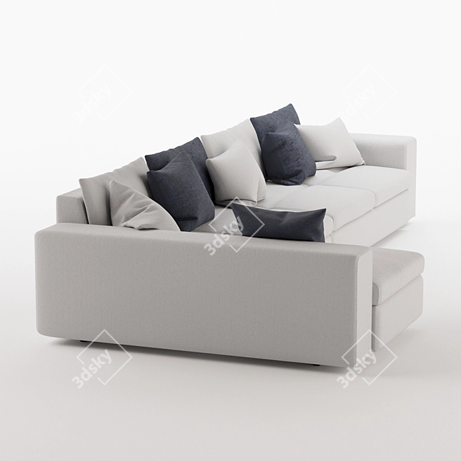 Modern Fabric Sofa by IKEA 3D model image 2
