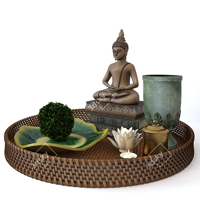 Exotic Asian Interior Set 3D model image 2