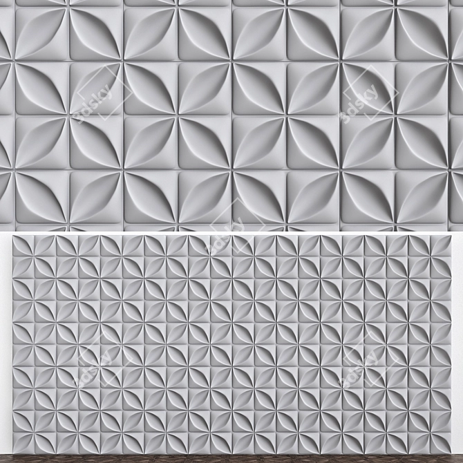 Elevate Your Space: Alivio 3D Flower Panels 3D model image 1